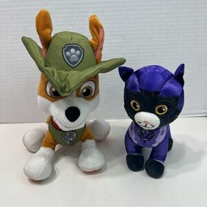 PAW PATROL Plush tracker dog and cat pack shade stuffed animals toys